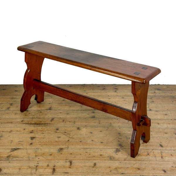 M-6853 Antique Pine Organ Bench Side Table (3)