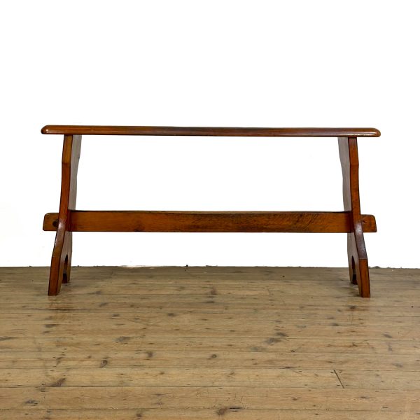 M-6853 Antique Pine Organ Bench Side Table (6)