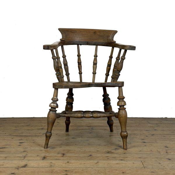 M-6854A Antique Captain Smokers Bow Armchair (4)