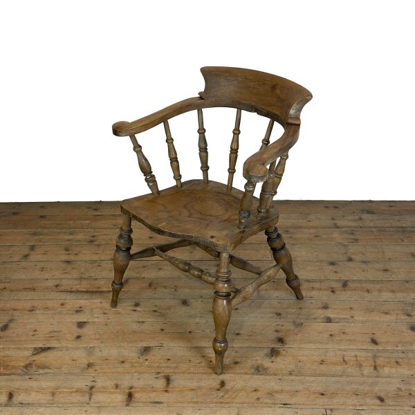 M-6854A Antique Captain Smokers Bow Armchair (5)