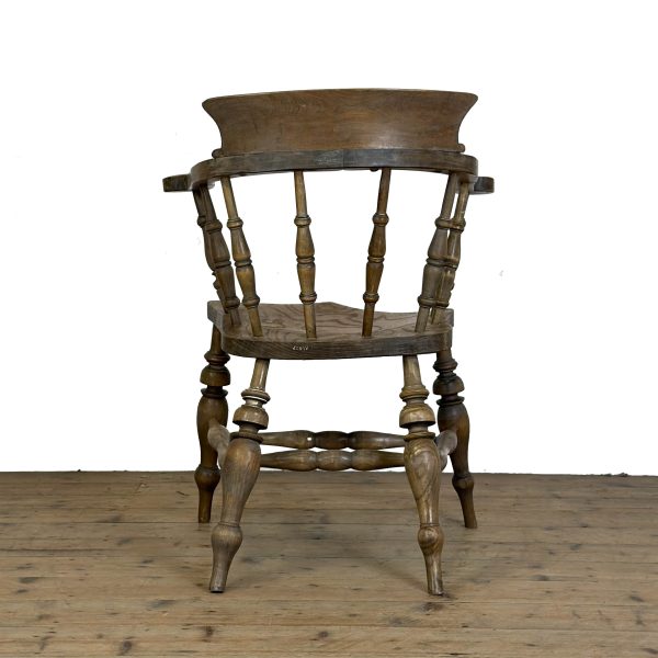 M-6854A Antique Captain Smokers Bow Armchair (6)