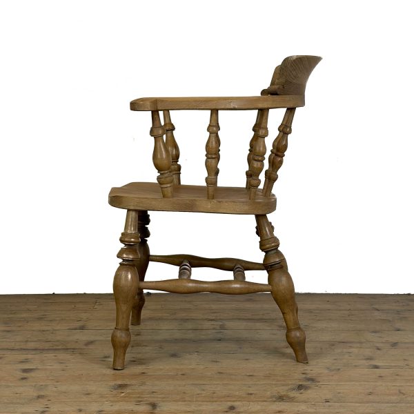M-6855 Antique Beech and Elm Captain’s Armchair (2)