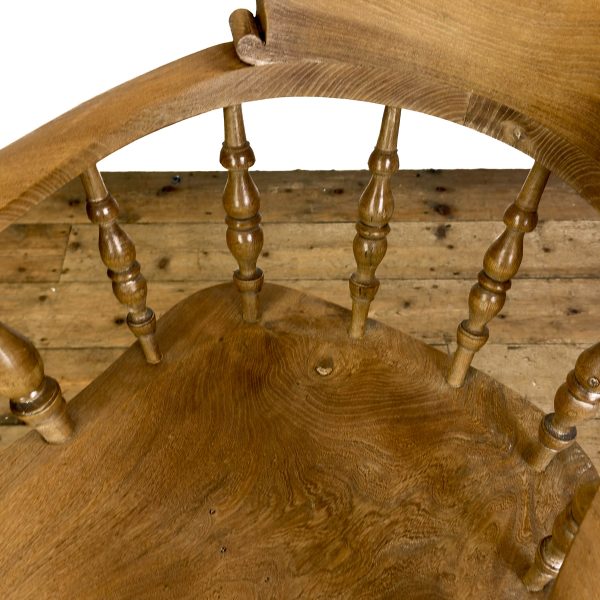 M-6855 Antique Beech and Elm Captain’s Armchair (4)