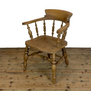 M-6855 Antique Beech and Elm Captain’s Armchair (6)