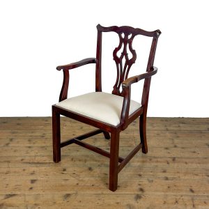 M-6871 Vintage Mahogany Chippendale Style Chair (2)