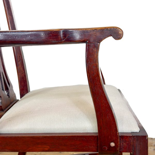 M-6871 Vintage Mahogany Chippendale Style Chair (5)