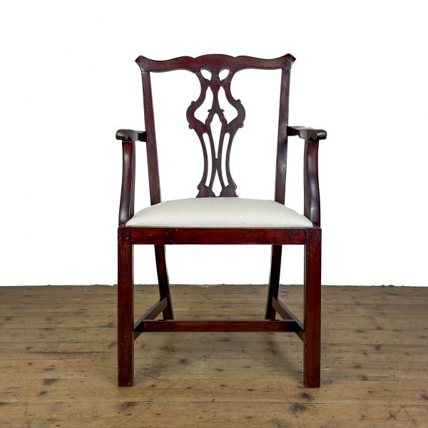 M-6871 Vintage Mahogany Chippendale Style Chair (8)