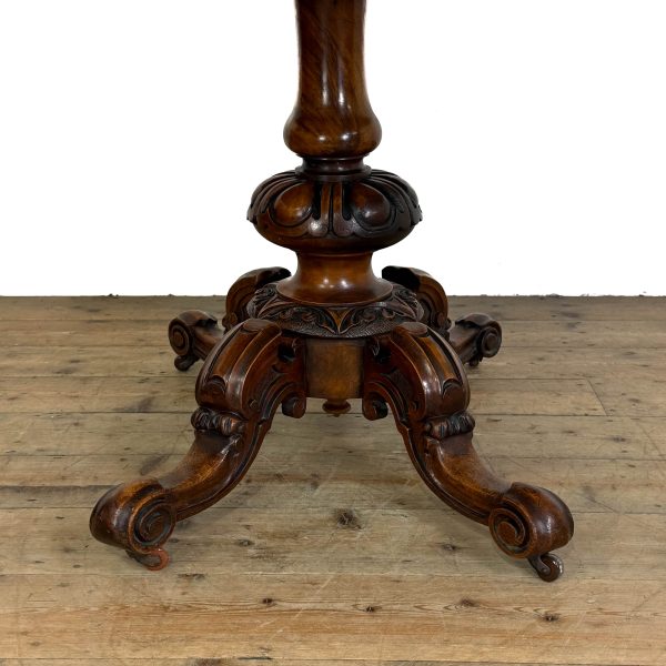 M-6882 Antique Victorian Walnut Foldover Card Table (12)