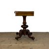 M-6882 Antique Victorian Walnut Foldover Card Table (5)