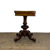 M-6882 Antique Victorian Walnut Foldover Card Table (6)