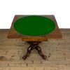 M-6882 Antique Victorian Walnut Foldover Card Table (7)