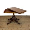M-6882 Antique Victorian Walnut Foldover Card Table (8)