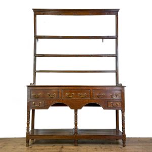 M-6914 Antique 19th Century Welsh Oak Dresser (4)