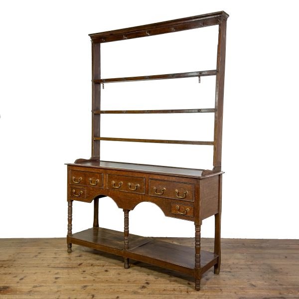 M-6914 Antique 19th Century Welsh Oak Dresser (5)