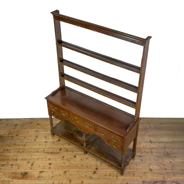 M-6914 Antique 19th Century Welsh Oak Dresser (6)