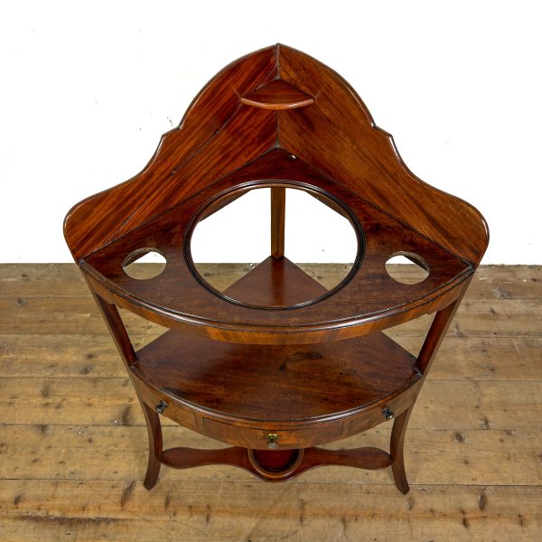 M-6921 Antique Mahogany Georgian Corner Washstand (4)