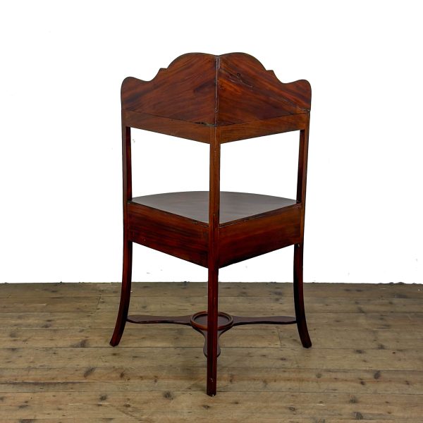 M-6921 Antique Mahogany Georgian Corner Washstand (6)