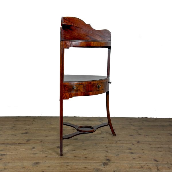 M-6921 Antique Mahogany Georgian Corner Washstand (8)