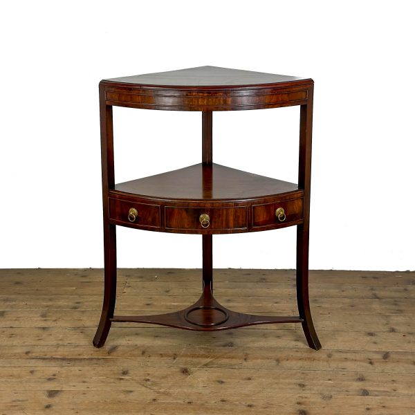 M-6922 Antique Georgian Mahogany Corner Washstand (2)