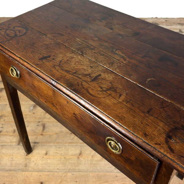 M-6927 Antique Oak Lowboy Side Table (1)