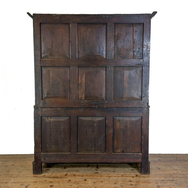 M-6928 Antique Georgian Oak Livery Cupboard (8)