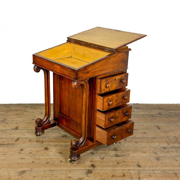 M-6932 Antique Victorian Walnut Davenport Desk (4)