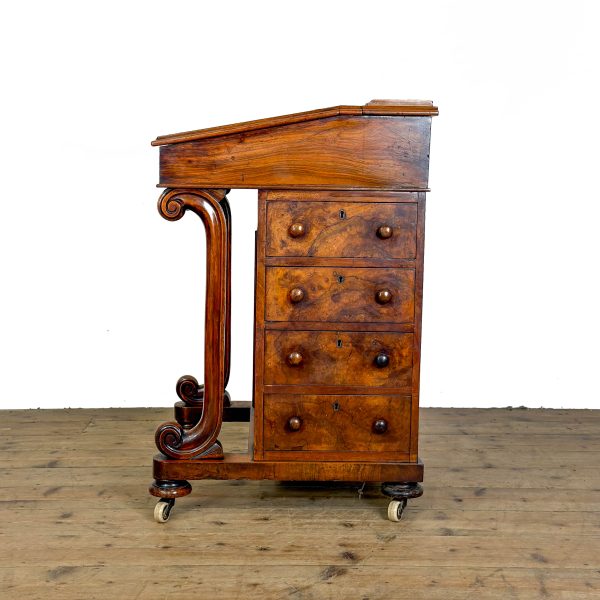 M-6932 Antique Victorian Walnut Davenport Desk (7)