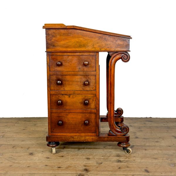 M-6932 Antique Victorian Walnut Davenport Desk (9)