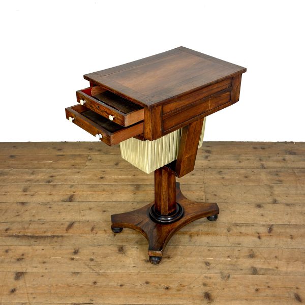 M-6933 Antique 19th Century Rosewood Work Table (4)