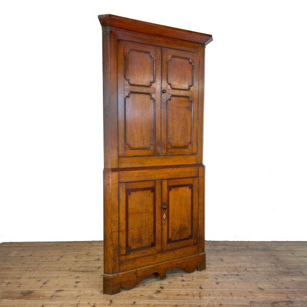 M-6935 Antique Georgian Oak Corner Cabinet (8)