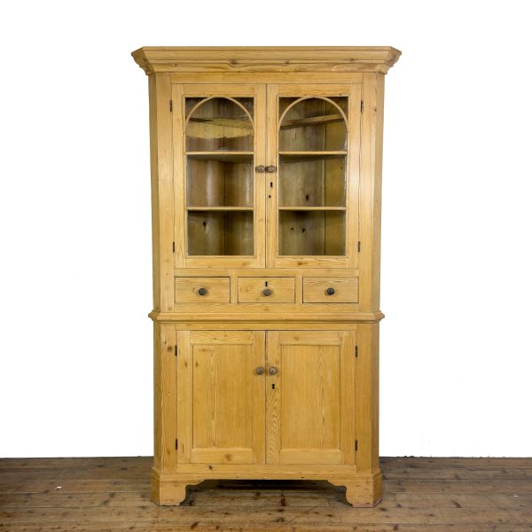 M-6938 Antique Stripped Pine Corner Cabinet (3)