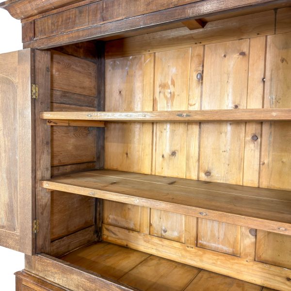 M-6939 Antique 19th Century Oak Linen Press Cupboard (5)