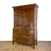 M-6939 Antique 19th Century Oak Linen Press Cupboard (6)