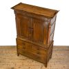 M-6939 Antique 19th Century Oak Linen Press Cupboard (8)