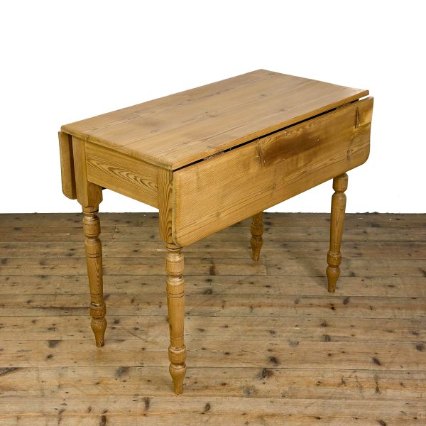M-6940 Antique Pine Drop Leaf Kitchen Table (4)