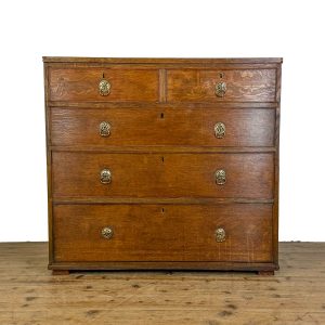 M-6943 Antique 19th Century Oak Chest of Drawers (8)