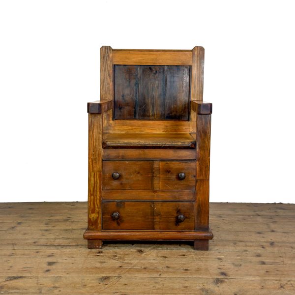 M-6945 Rustic Individual Pine Settle Bench (2)