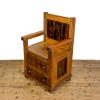 M-6945 Rustic Individual Pine Settle Bench (3)