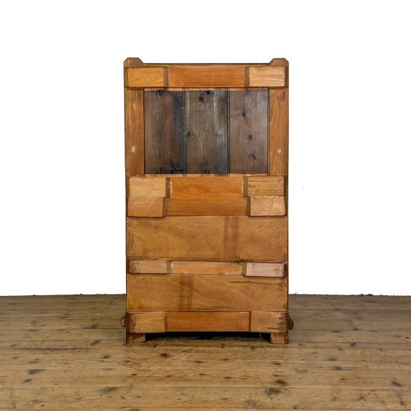 M-6945 Rustic Individual Pine Settle Bench (5)