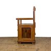M-6945 Rustic Individual Pine Settle Bench (7)