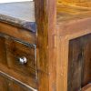 M-6945 Rustic Individual Pine Settle Bench (8)