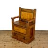 M-6946 Reclaimed Pine Single Settle with Drawer and Lift U