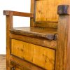 M-6946 Reclaimed Pine Single Settle with Drawer and Lift U (4)