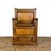 M-6946 Reclaimed Pine Single Settle with Drawer and Lift U (7)