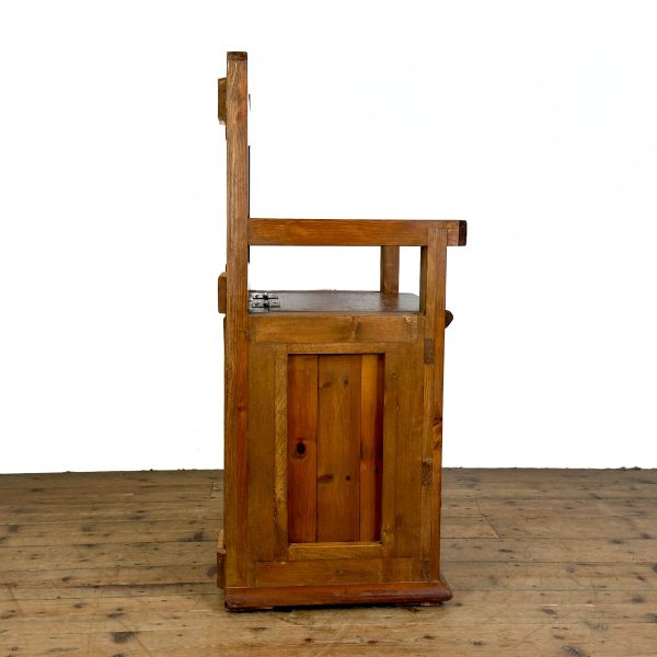 M-6946 Reclaimed Pine Single Settle with Drawer and Lift Up (1)