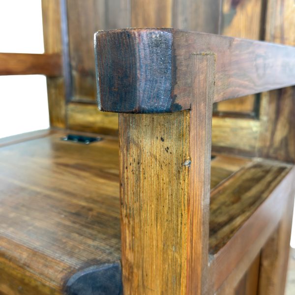M-6947 Reclaimed Pine Single Settle with Lift Up Lid (11)