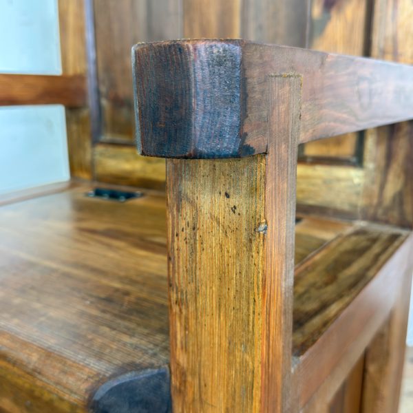 M-6947 Reclaimed Pine Single Settle with Lift Up Lid (5)