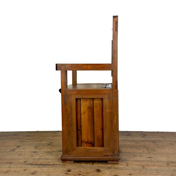 M-6947 Reclaimed Pine Single Settle with Lift Up Lid (6)