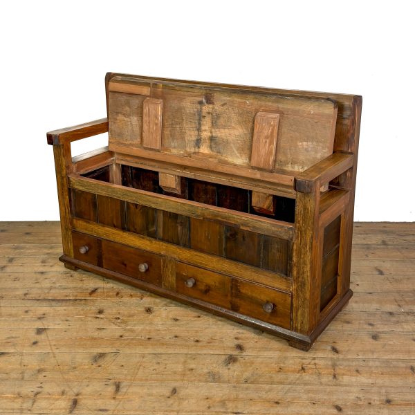 M-6949 Reclaimed Pine Settle Bench (4)