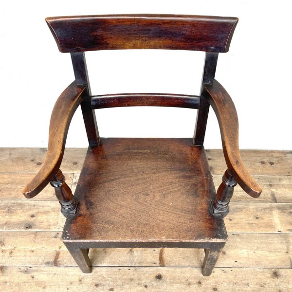 M-2711 Early 19th Century Antique Mahogany Armchair (2)
